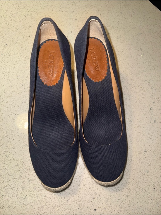 J. Crew Shoes - J. Crew Navy Canvas Seville Espadrille Pumps